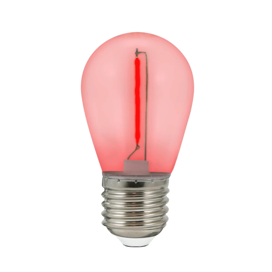SET 2x LED Lamp PARTY E27/0,3W/36V rood