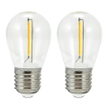 SET 2x LED Lamp PARTY E27/0,5W/36V 2200K