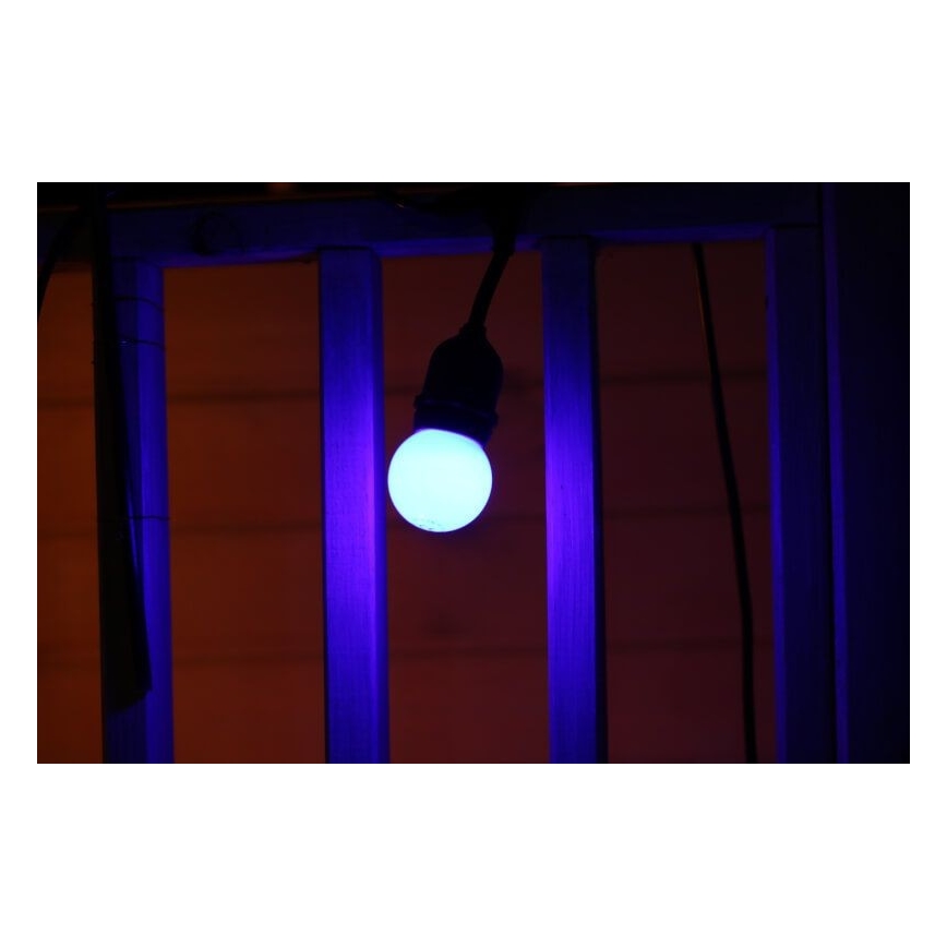 SET 2x LED Lamp PARTY E27/0,5W/36V blauw