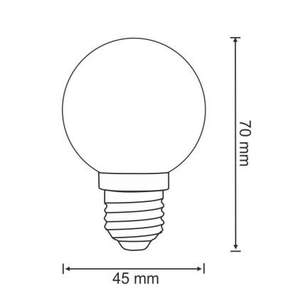 SET 2x LED Lamp PARTY E27/0,5W/36V blauw