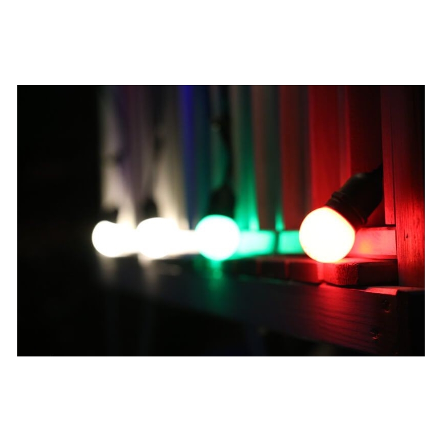 SET 2x LED Lamp PARTY E27/0,5W/36V groen