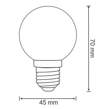 SET 2x LED Lamp PARTY E27/0,5W/36V groen