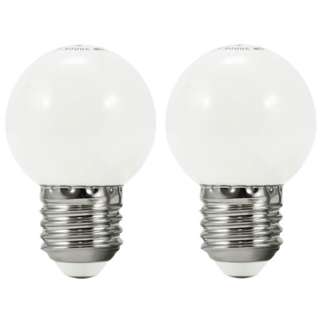 SET 2x LED Lamp PARTY E27/0,5W/36V wit