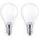 SET 2x LED Lamp Philips E14/4,3W/230V 2700K