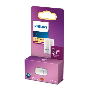 SET 2x LED lamp Philips G4/2,7W/12V 2700K