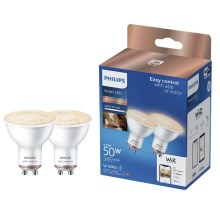 SET 2x LED Lamp Philips SMART PAR16 GU10/4,7W/230V 2700-6500K Wi-Fi CRI 90