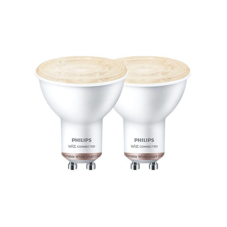 SET 2x LED Lamp Philips SMART PAR16 GU10/4,7W/230V 2700-6500K Wi-Fi CRI 90 - Wiz