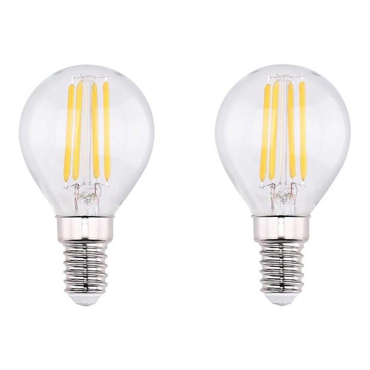 SET 2x LED Lamp VINTAGE E14/4W/230V 2700K - Globo 10589-2K