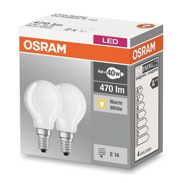 SET 2x LED Lamp VINTAGE P40 E14/4W/230V 2700K - Osram