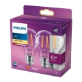 SET 2x LED Lamp VINTAGE Philips A60 E27/4.3W/230V 2700K