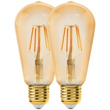 SET 2x LED Lamp VINTAGE ST64 E27/6W/230V 2200K - Eglo 11783