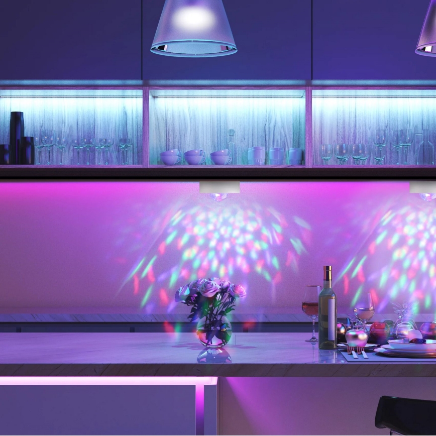 SET 2x LED RGB Dimbaar decoratieve lamp FESTA 3xAAA/4,5V + afstandsbediening