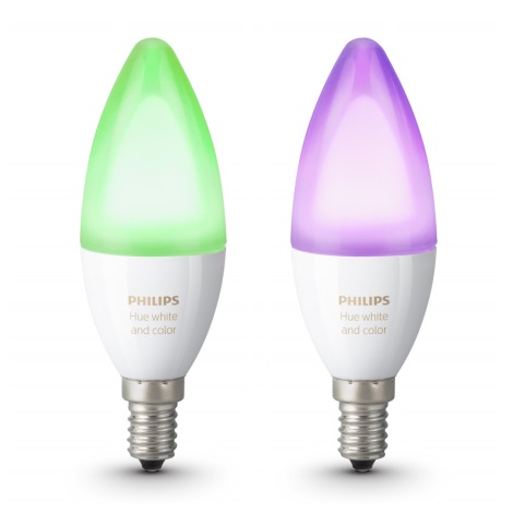 SET 2x LED RGB Lamp dimbaar Philips Hue WHITE AND COLOR AMBIANCE E14/6W/230V