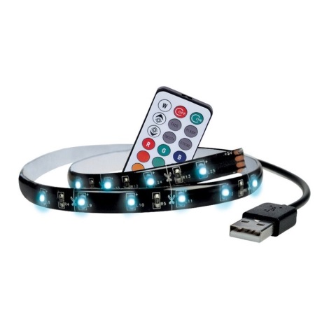 SET 2x LED RGB Strip voor TV met afstandsbediening IP65 LED/USB 50cm