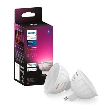 SET 2x LED RGBW dimbare lamp Philips Hue White And Color Ambiance GU5,3/MR16/6,3W/12V 2000-6500K