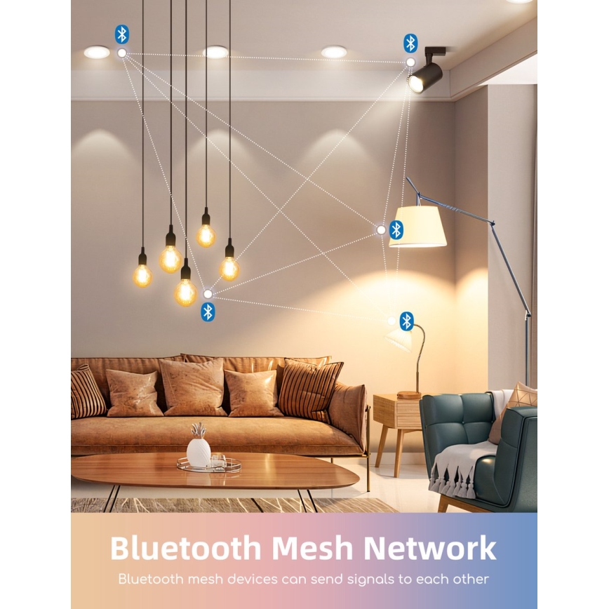 Set van 2x dimbare LED RGBW-lampen MESH GU10/6,5W/230V 2700-6500K Wi-Fi - Aigostar