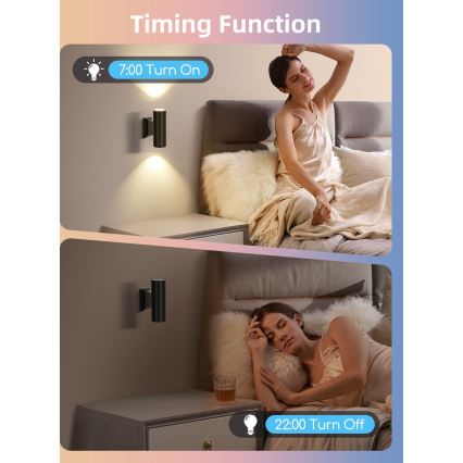 Set van 2x dimbare LED RGBW-lampen MESH GU10/6,5W/230V 2700-6500K Wi-Fi - Aigostar