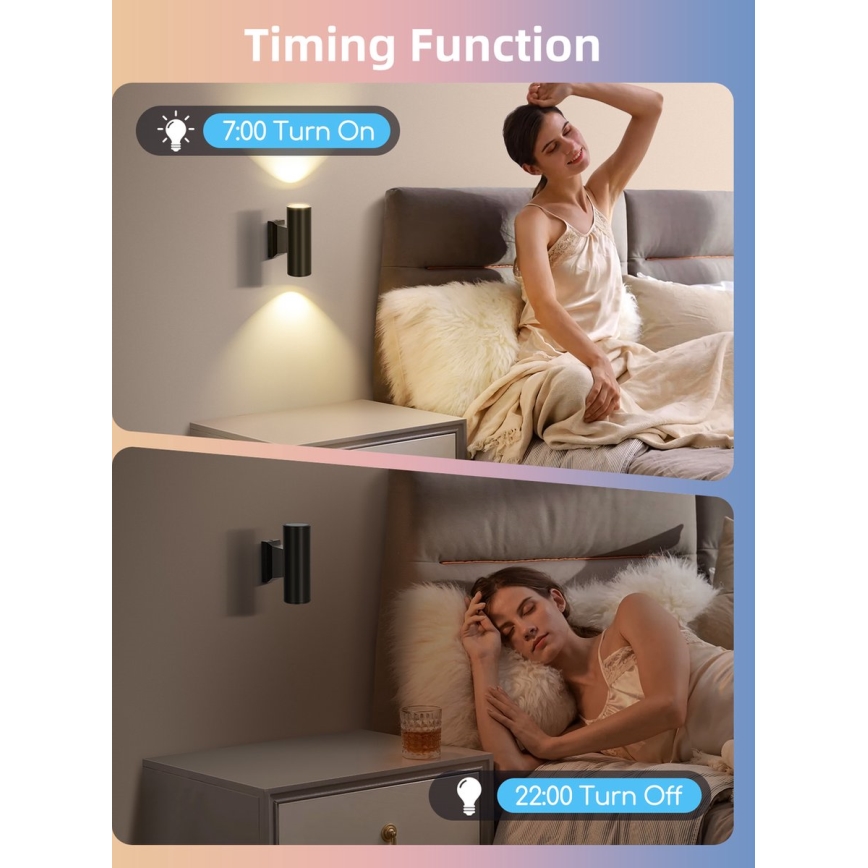 Set van 2x dimbare LED RGBW-lampen MESH GU10/6,5W/230V 2700-6500K Wi-Fi - Aigostar