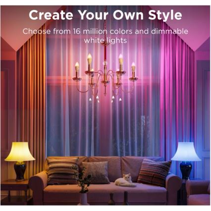 SET 2x LED RGBWW Dimbare lamp E14/5W/230V 2700-6500K Wi-Fi - Govee