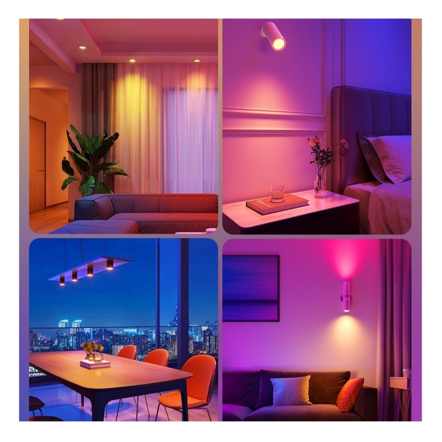 SET 2x LED RGBWW Dimbare lamp E14/5W/230V 2700-6500K Wi-Fi - Govee