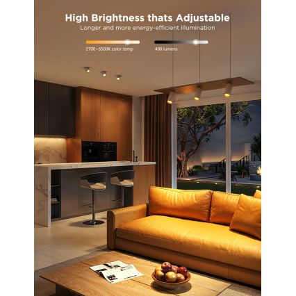SET 2x LED RGBWW Dimbare lamp GU10/4,8W/230V 2700-6500K Wi-Fi - Govee