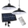 SET 2x LED Solar hanglamp met schemersensor LED/6W/3,7V 2000 mAh IP44 + afstandsbediening