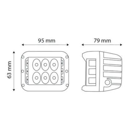 SET 2x LED Spot voor de Auto CREE LED/27W/10-30V IP67