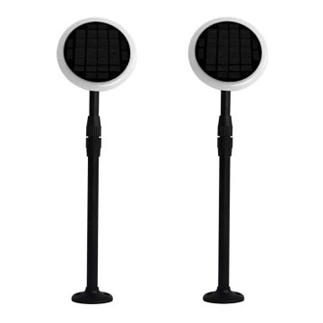 SET 2x LED Verstelbare solar tuinlamp GARDEN LED/3W/5V 42-80 cm 4000K IP65 1000 mAh