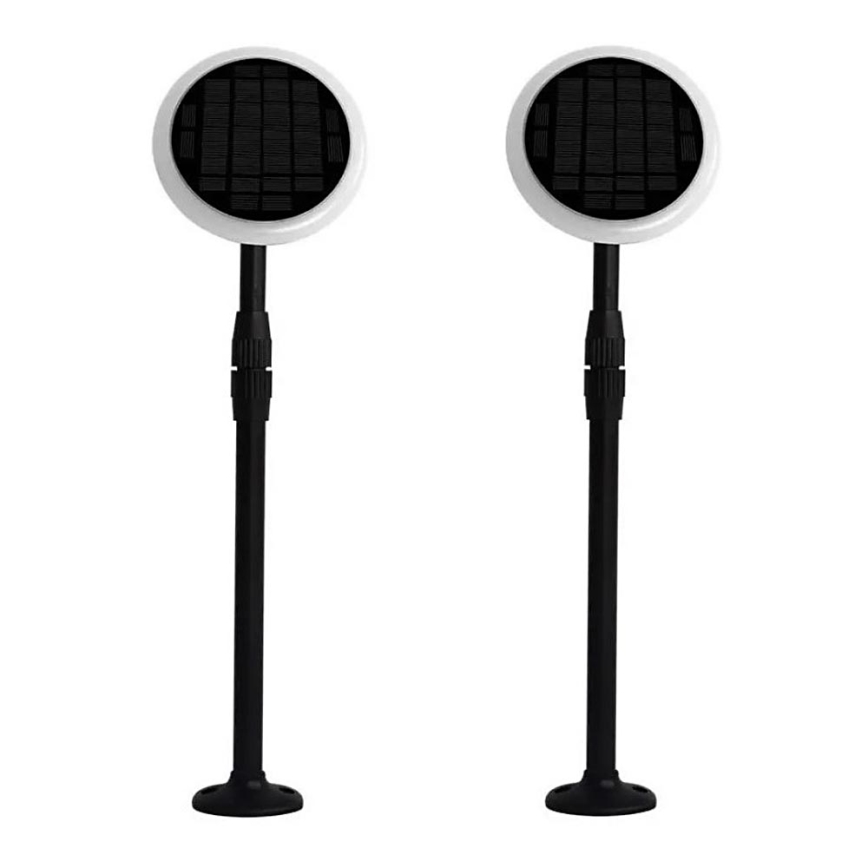 SET 2x LED Verstelbare solar tuinlamp GARDEN LED/3W/5V 42-80 cm 4000K IP65 1000 mAh