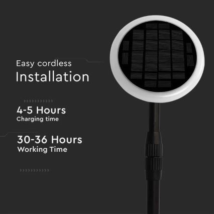 SET 2x LED Verstelbare zonnelamp GARDEN LED/3W/5V 42-80 cm 4000K IP65