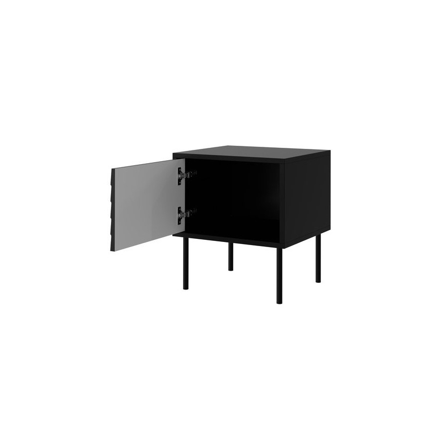 SET 2x Nachtkastje CORTINA 51x45 cm zwart