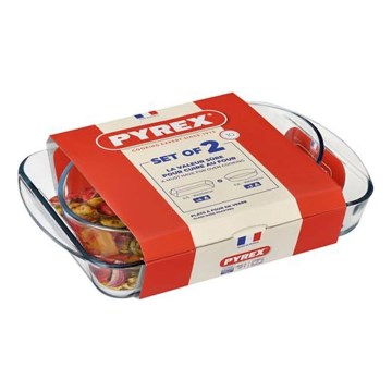 SET 2x PYREX ovenschalen 2,7/2,2 l