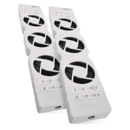 SET 2x Radiatorventilator 5/230V wit