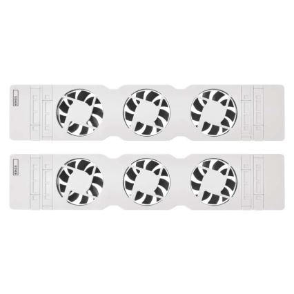 SET 2x Radiatorventilator 5/230V wit