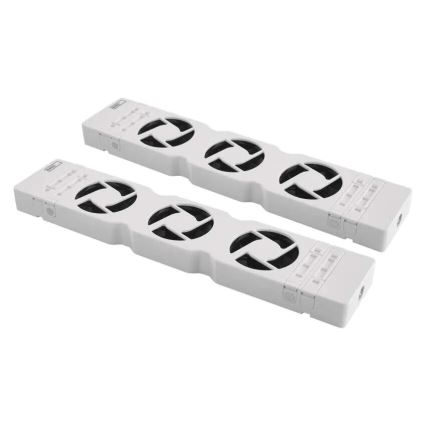 SET 2x Radiatorventilator 5/230V wit