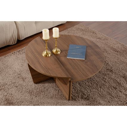 SET 2x Salontafel ORION walnoot