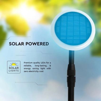 SET 2x LED Verstelbare solar tuinlamp GARDEN LED/3W/5V 42-80 cm 4000K IP65 1000 mAh