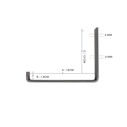 SET 2x Wandplank 16x60 cm vurenhout