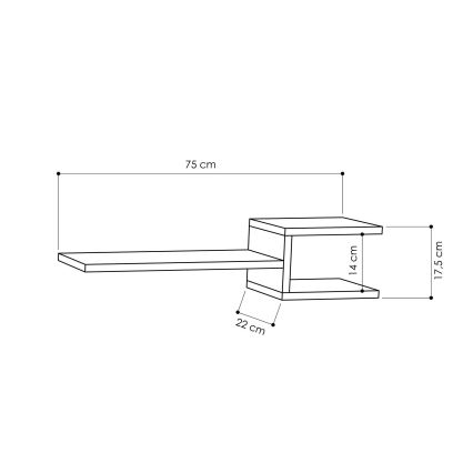 SET 2x Wandplank FORK wit