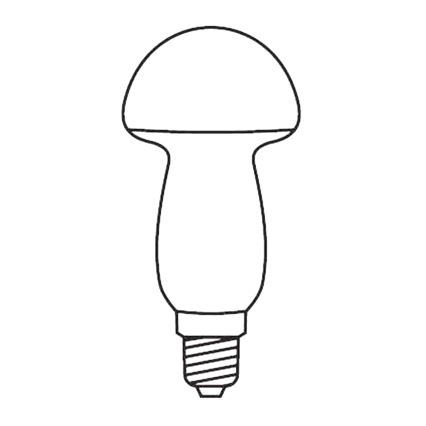 SET 3 x Reservelamp MUSHROOM E10/20V/0,1A rood gemaakt in Europa