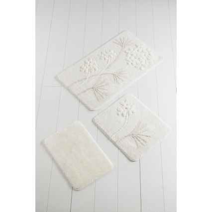 SET 3x Badkamer mat ORKIDE 60/60/100 cm beige