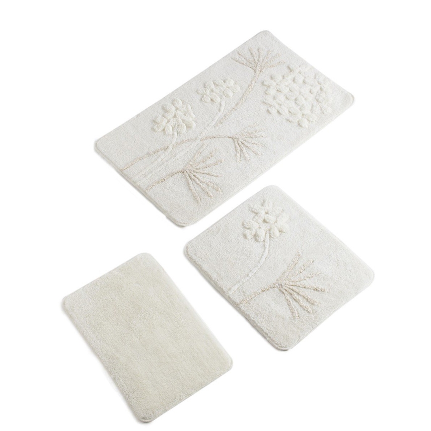 SET 3x Badkamer mat ORKIDE 60/60/100 cm beige