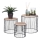 SET 3x Bloemen standaard diameter 19/23/28 cm zwart/beige