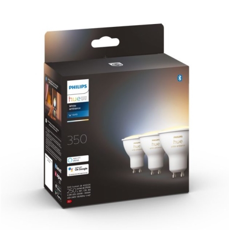 Verplicht alledaags Universeel SET 3x Dimbare LED Lamp Philips Hue WHITE AMBIANCE GU10/4,3W/230V |  Lampenmanie