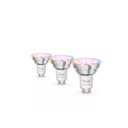 Set van 3 dimbare Philips Hue White And Color Ambiance Essential GU10/4,7W/230V 2200-6500K