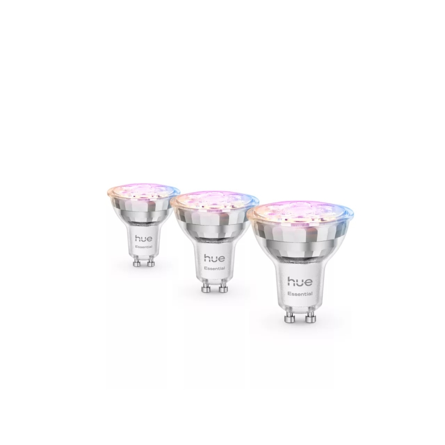 Set van 3 dimbare Philips Hue White And Color Ambiance Essential GU10/4,7W/230V 2200-6500K