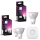 SET 3x dimbare LED RGBW-lamp Philips Hue White and Color Ambiance GU10/4,2W/230V 2000-6500K + Hue Bridge