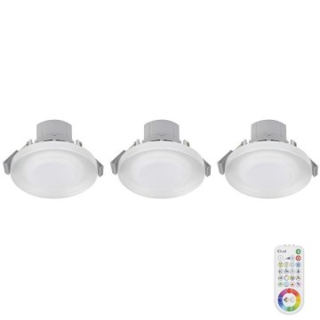 SET 3x Hangende LED Badkamer plafond verlichting ARGON LED/7,3W/230V IP44 + afstandsbediening
