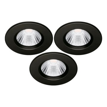 SET 3x Hangende LED Badkamer plafond verlichting LED/5,5W/230V 2700K IP65 zwart