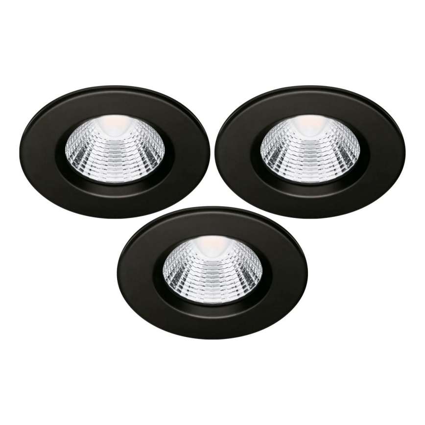 SET 3x Hangende LED Badkamer plafond verlichting LED/5,5W/230V 2700K IP65 zwart